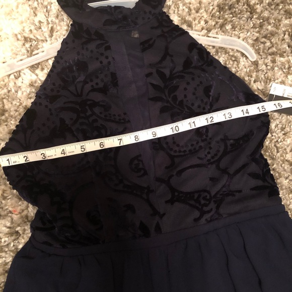 Elegant Dark Blue/ Navy chiffon jumpsuit - Picture 8 of 9